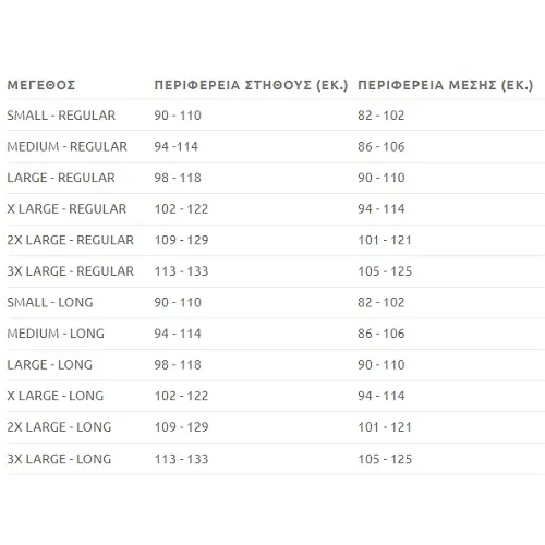 Size chart image