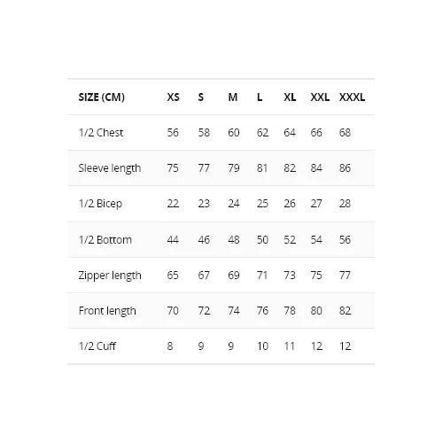 Size chart image