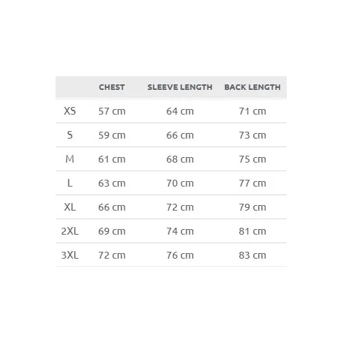 Size chart image
