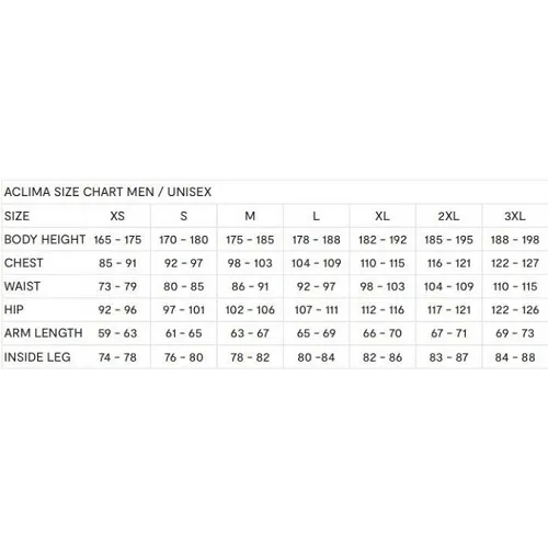 Size chart image
