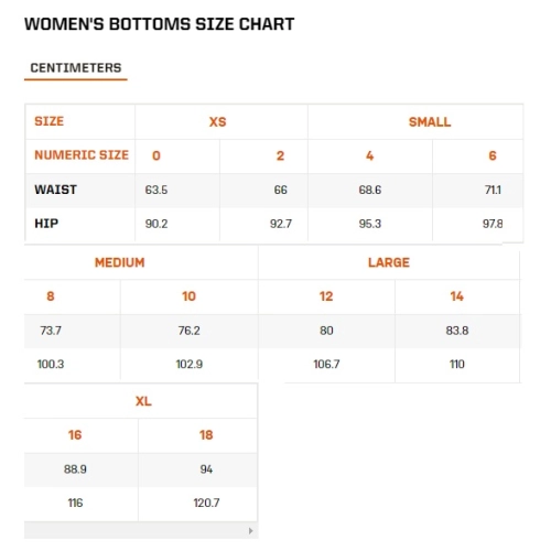 Size chart image