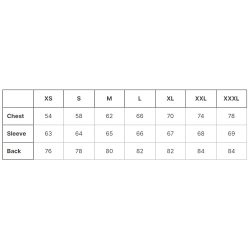Size chart image