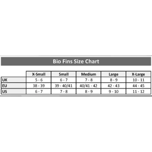Size chart image