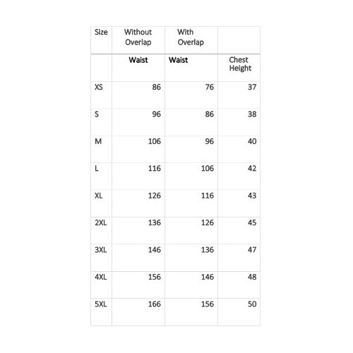 Size chart image