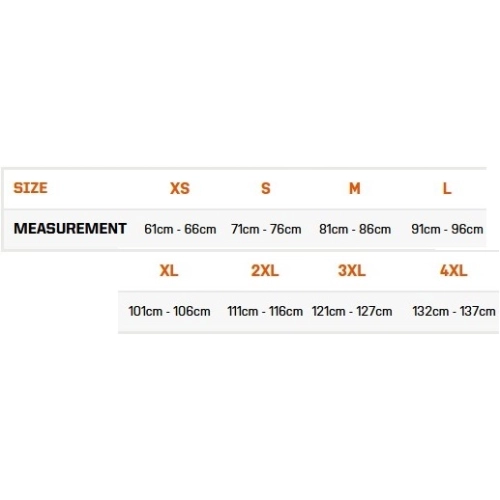 Size chart image