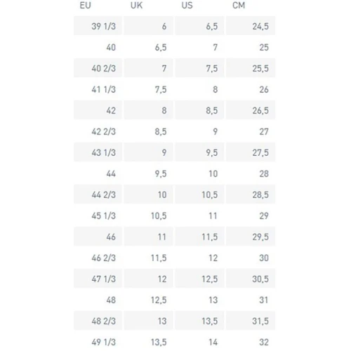 Size chart image