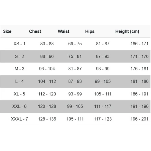 Size chart image