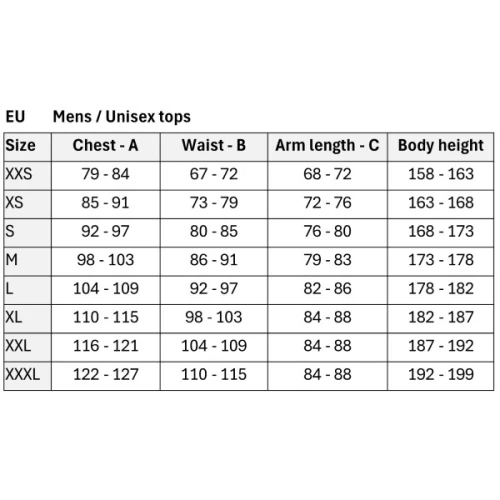Size chart image
