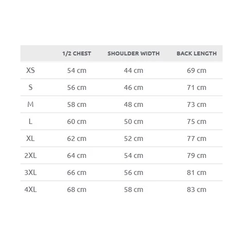 Size chart image