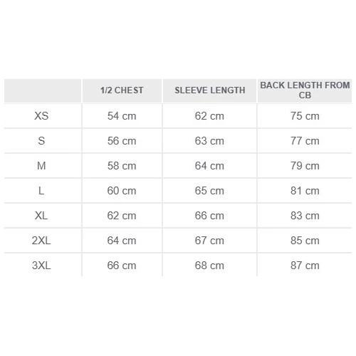 Size chart image